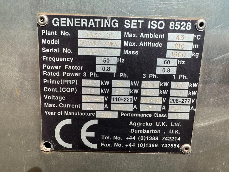 Generador industriale Iveco FPT NEF45 SM1A.A004 Stamford 60 kVA Silent Renrtal generatorset: foto 10