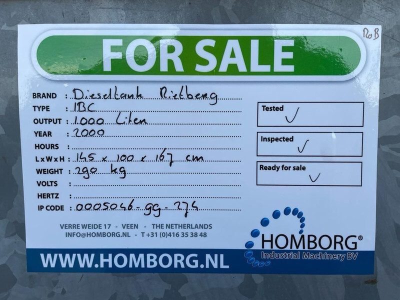 Tanque de almacenamiento dieseltank Rietberg 1000 liter Dieseltank Gegalvaniseerd IBC met keuring !: foto 18