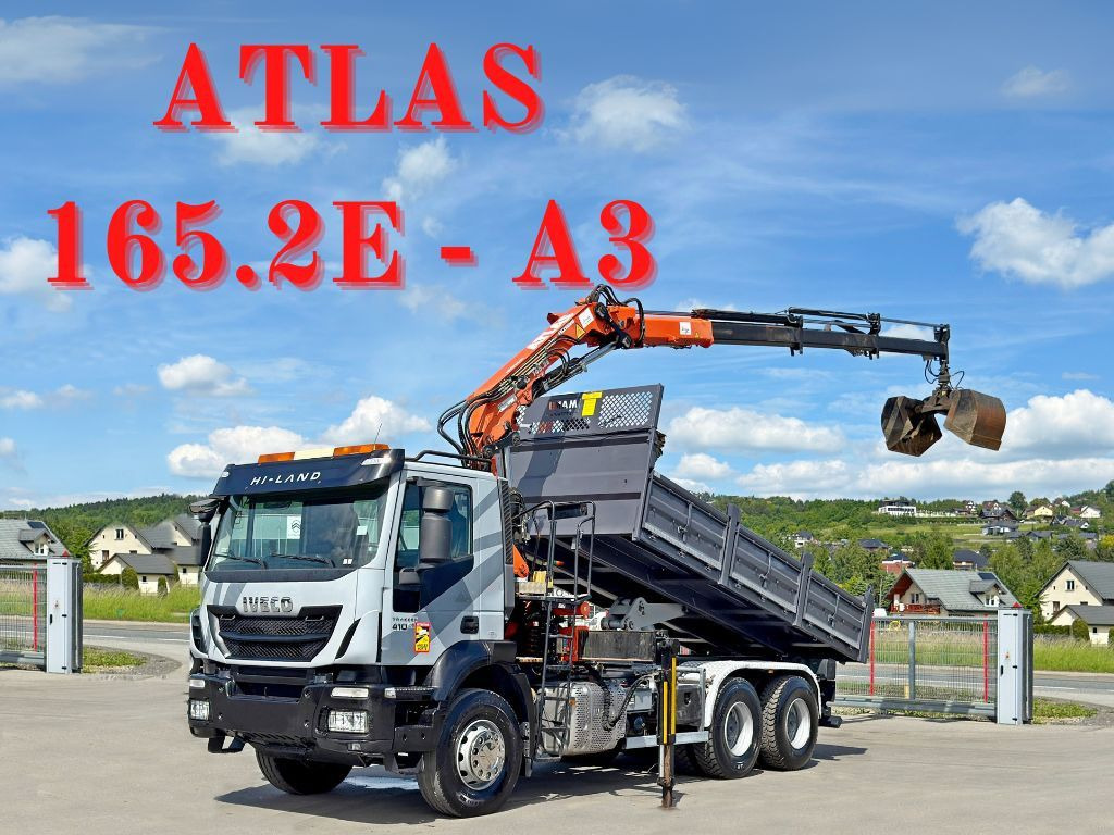 Iveco TRAKKER 410*Kipper 5,20m*ATLAS 165.2E * FUNK/6x4 Iveco TRAKKER 410*Kipper 5,20m*ATLAS 165.2E * FUNK/6x4 - Camión grúa, Camión volquete: foto 1 Iveco TRAKKER 410*Kipper 5,20m*ATLAS 165.2E * FUNK/6x4 Iveco TRAKKER 410*Kipper 5,20m*ATLAS 165.2E * FUNK/6x4 - Camión grúa, Camión volquete: foto 1