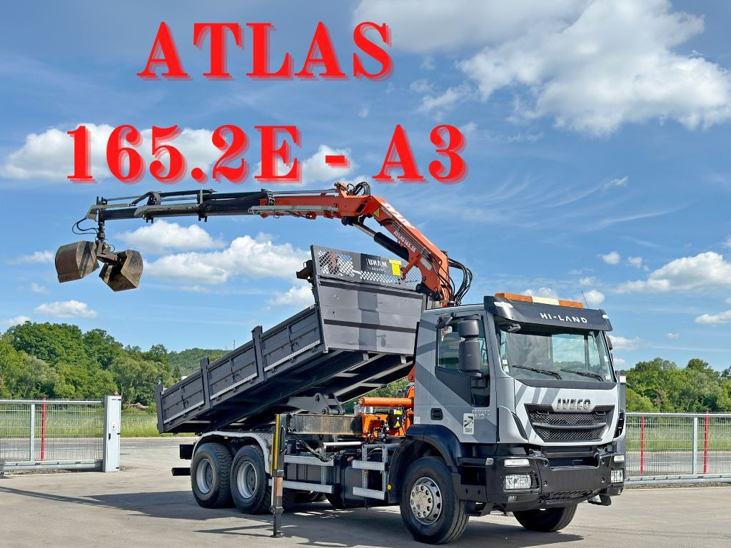 Iveco TRAKKER 410*Kipper 5,20m*ATLAS 165.2E * FUNK/6x4 Iveco TRAKKER 410*Kipper 5,20m*ATLAS 165.2E * FUNK/6x4 - Camión volquete, Camión grúa: foto 1 Iveco TRAKKER 410*Kipper 5,20m*ATLAS 165.2E * FUNK/6x4 Iveco TRAKKER 410*Kipper 5,20m*ATLAS 165.2E * FUNK/6x4 - Camión volquete, Camión grúa: foto 1