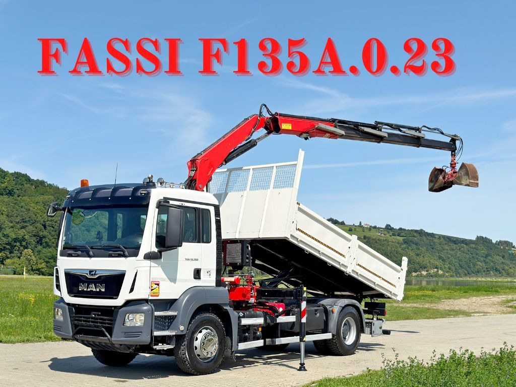 MAN TGS 18.360 * FASSI F135A.0.23 + FUNK * TOP - Camión volquete, Camión grúa: foto 1 MAN TGS 18.360 * FASSI F135A.0.23 + FUNK * TOP - Camión volquete, Camión grúa: foto 1