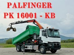 Renault C 430 *KIPPER 5,10 m + PK 16001 - K B* 6x4 - Camión volquete, Camión grúa: foto 1 Renault C 430 *KIPPER 5,10 m + PK 16001 - K B* 6x4 - Camión volquete, Camión grúa: foto 1