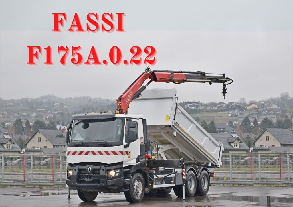 Renault C380 *KIPPER 5,10 m* FASSI F175A.0.22+FUNK /6x4 - Camión volquete, Camión grúa: foto 1 Renault C380 *KIPPER 5,10 m* FASSI F175A.0.22+FUNK /6x4 - Camión volquete, Camión grúa: foto 1