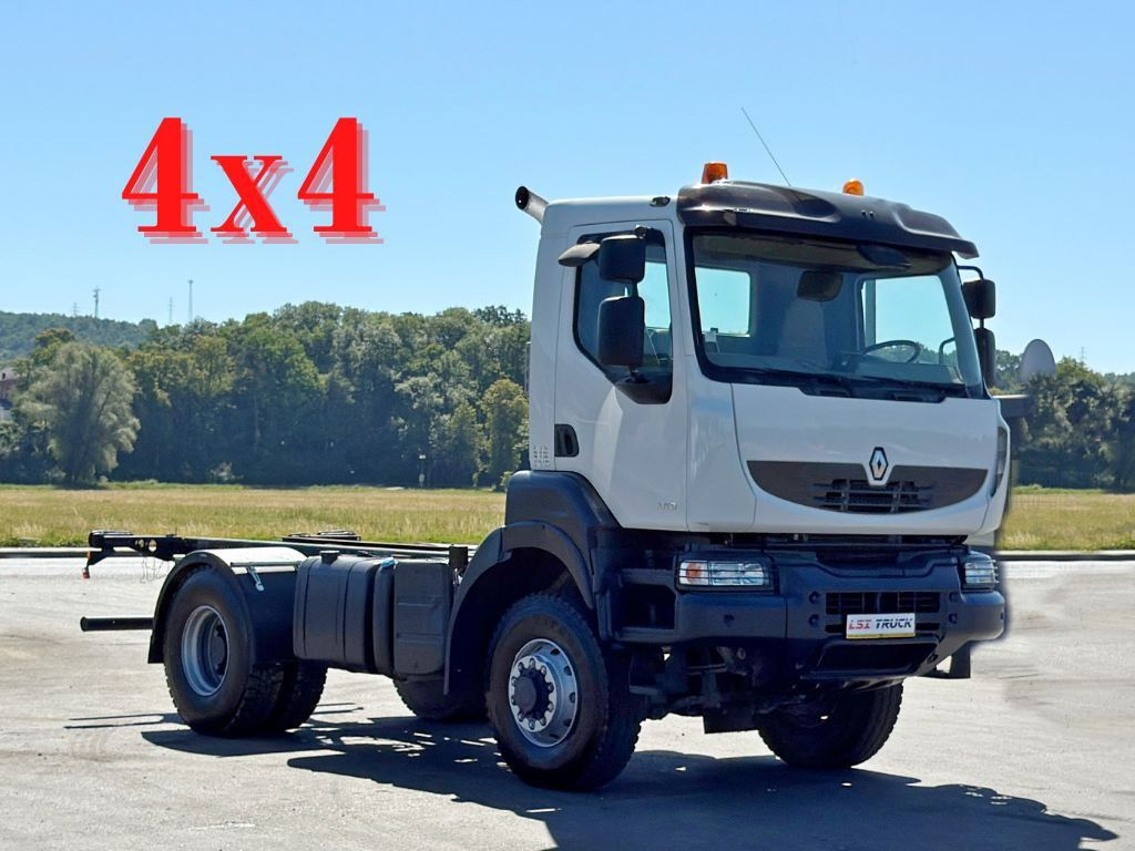 Renault KERAX 370 * FAHRGESTELL 4,55 m / 4x4*TOPZUSTAND - Camión chasis: foto 1 Renault KERAX 370 * FAHRGESTELL 4,55 m / 4x4*TOPZUSTAND - Camión chasis: foto 1