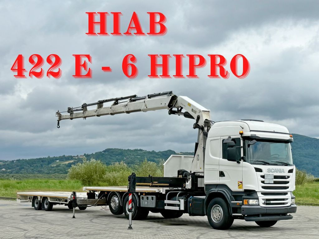 Scania R440 * HIAB 422 E-6 HIPRO + FUNK + Anhänger! 6x4 - Camión grúa: foto 1 Scania R440 * HIAB 422 E-6 HIPRO + FUNK + Anhänger! 6x4 - Camión grúa: foto 1