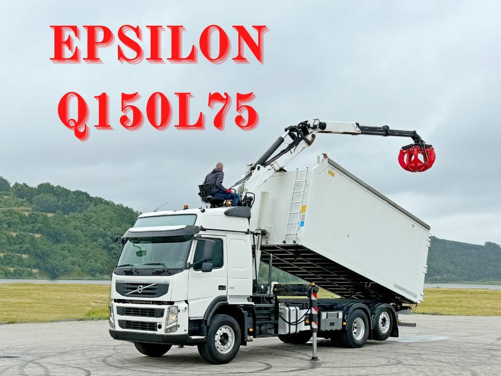 Volvo FM 420 Kipper 6,20 m * EPSILON Q150L75 *TOP - Camión multibasculante, Camión grúa: foto 1 Volvo FM 420 Kipper 6,20 m * EPSILON Q150L75 *TOP - Camión multibasculante, Camión grúa: foto 1