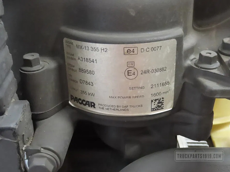 DAF Motor DAF MX13 355 H2 E6 - Motor para Camión: foto 3 DAF Motor DAF MX13 355 H2 E6 - Motor para Camión: foto 3