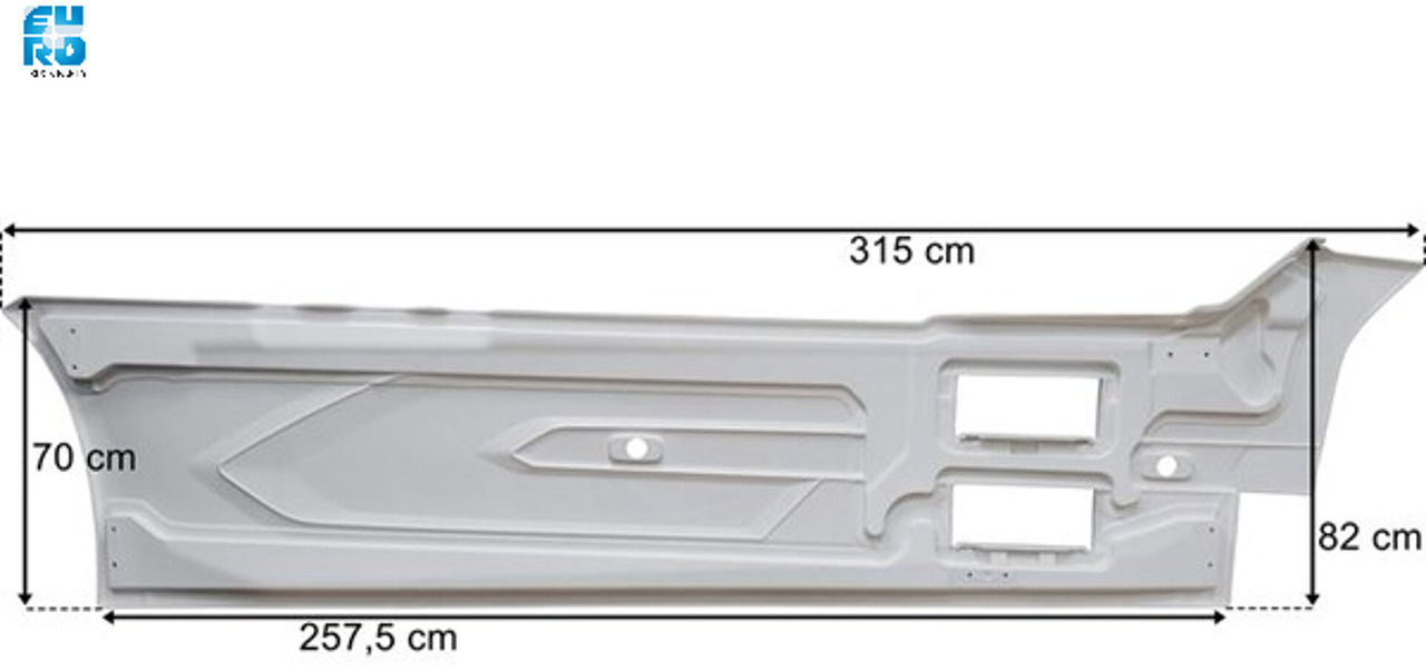 DAF XG XG+ XF LOWDECK ZIJSKIRT SET WB 4000mm 2022- PRIMER ,COMPLEET MET BEVESTIGING - Carrocería y exterior para Camión: foto 2 DAF XG XG+ XF LOWDECK ZIJSKIRT SET WB 4000mm 2022- PRIMER ,COMPLEET MET BEVESTIGING - Carrocería y exterior para Camión: foto 2