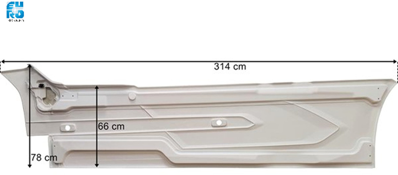 DAF XG XG+ XF LOWDECK ZIJSKIRT SET WB 4000mm 2022- PRIMER ,COMPLEET MET BEVESTIGING - Carrocería y exterior para Camión: foto 4 DAF XG XG+ XF LOWDECK ZIJSKIRT SET WB 4000mm 2022- PRIMER ,COMPLEET MET BEVESTIGING - Carrocería y exterior para Camión: foto 4