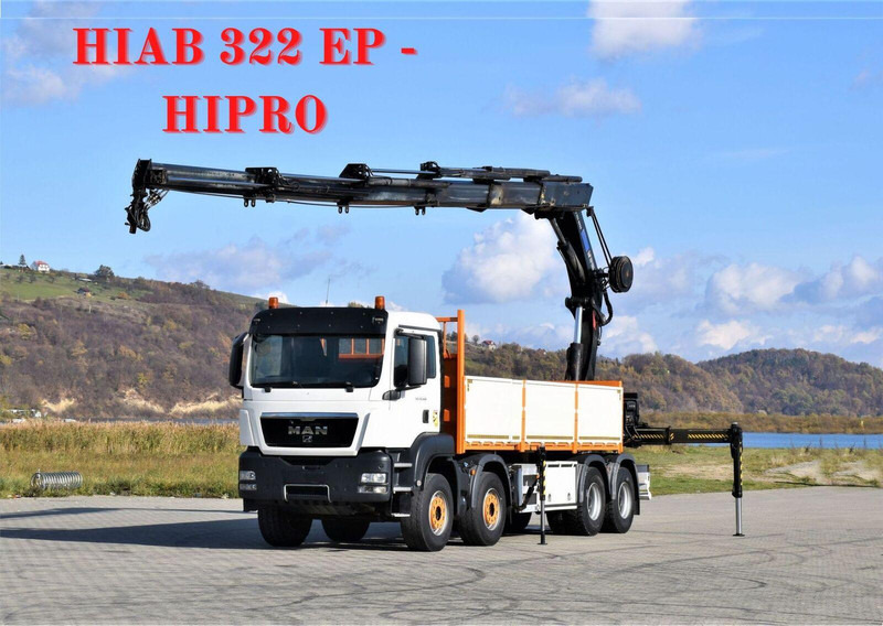 MAN TGS 35.440 * HIAB 322 EP-5HIPRO+FUNK / 8x4! - Camión caja abierta, Camión grúa: foto 1 MAN TGS 35.440 * HIAB 322 EP-5HIPRO+FUNK / 8x4! - Camión caja abierta, Camión grúa: foto 1
