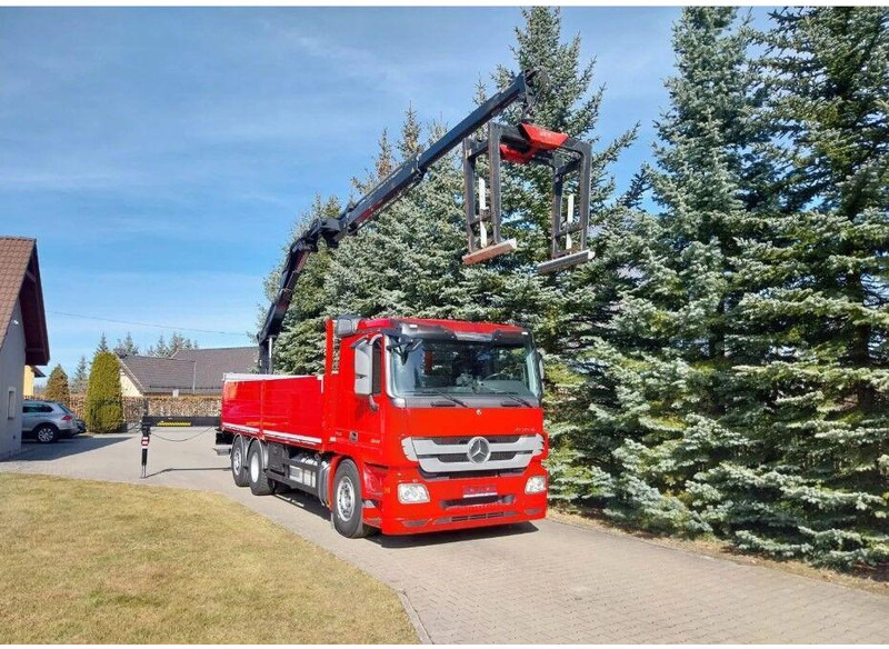 Mercedes-Benz Actros 2546 6x2 Flatbed + Crane HIAB 166 K + RC - Camión caja abierta, Camión grúa: foto 3 Mercedes-Benz Actros 2546 6x2 Flatbed + Crane HIAB 166 K + RC - Camión caja abierta, Camión grúa: foto 3