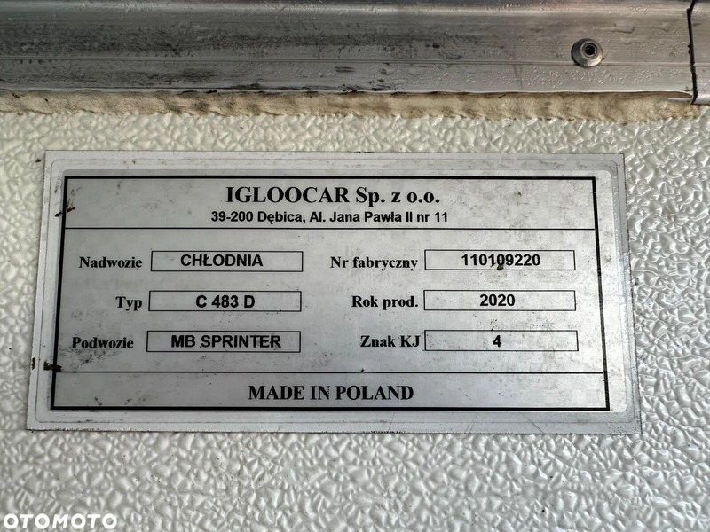 Furgoneta frigorifica Mercedes-Benz Sprinter 314 CDI EURO 6D REFRIGERATOR BODY 1.HAND V300 MAX: foto 20