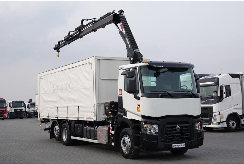 Renault C 380 / 6x2 / SKRZYNIOWY / HDS HIAB 138 B-3 WYSÓW 10,5 M / ROTAT - Camión lona: foto 1 Renault C 380 / 6x2 / SKRZYNIOWY / HDS HIAB 138 B-3 WYSÓW 10,5 M / ROTAT - Camión lona: foto 1
