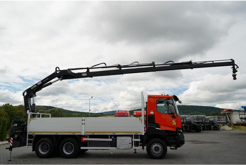 Renault K 380 / 6X4 / SKRZYNIOWY 6.2 M / + HDS HIAB 166 ES-4 / MAX UDŹWI - Camión caja abierta, Camión grúa: foto 5 Renault K 380 / 6X4 / SKRZYNIOWY 6.2 M / + HDS HIAB 166 ES-4 / MAX UDŹWI - Camión caja abierta, Camión grúa: foto 5