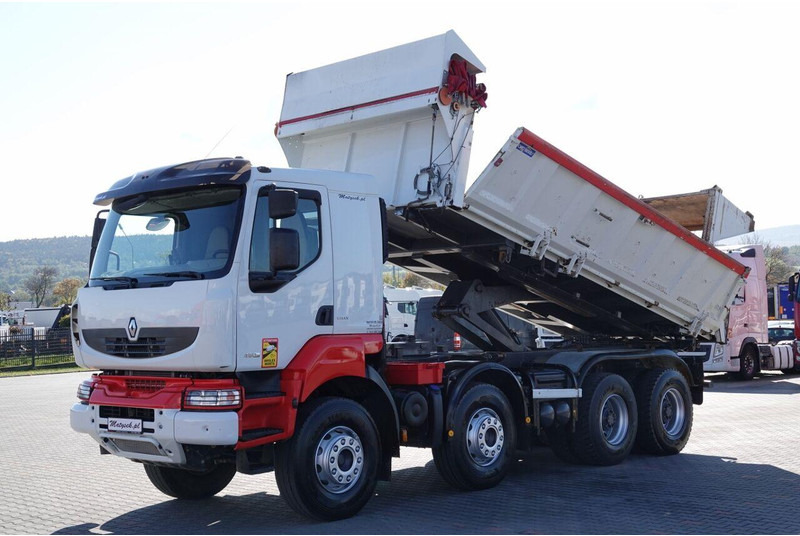 Renault KERAX 480 / 8x4 / WYWROTKA / HYDROBURTA / HYDROKLAPA / BORDMATIC - Camión volquete: foto 1 Renault KERAX 480 / 8x4 / WYWROTKA / HYDROBURTA / HYDROKLAPA / BORDMATIC - Camión volquete: foto 1