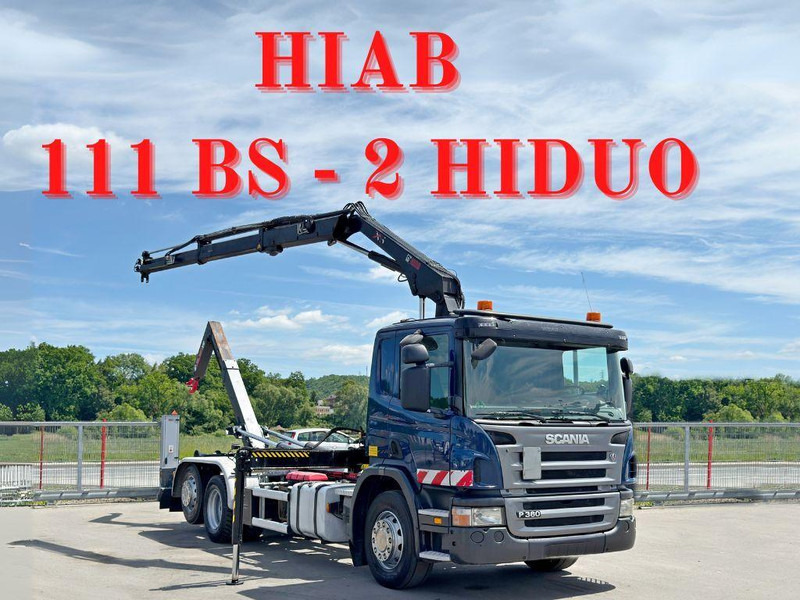 Scania P 360 * ABROLLKIPPER * HIAB 111 BS -2 HIDUO/FUNK - Camión multibasculante, Camión grúa: foto 1 Scania P 360 * ABROLLKIPPER * HIAB 111 BS -2 HIDUO/FUNK - Camión multibasculante, Camión grúa: foto 1