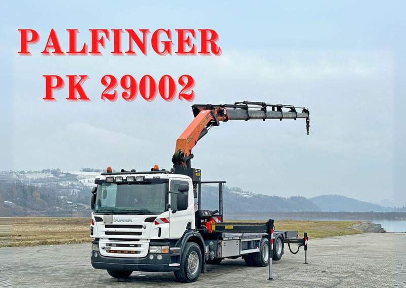 Scania P 420* PLATFORM 6,80m * PK 29002+FUNK * TOP - Camión caja abierta, Camión grúa: foto 1 Scania P 420* PLATFORM 6,80m * PK 29002+FUNK * TOP - Camión caja abierta, Camión grúa: foto 1