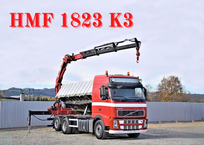 Volvo FH 480 Kipper 6,20m + HMF 1823 K3 + FUNK - Camión volquete, Camión grúa: foto 1 Volvo FH 480 Kipper 6,20m + HMF 1823 K3 + FUNK - Camión volquete, Camión grúa: foto 1