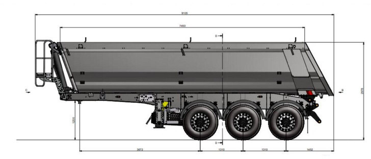 Zaslaw WYWROTKA 26 m3 / FABRYCZNIE NOWA / STALOWA / RYNNA WANNA HP / 20 - Semirremolque volquete: foto 2 Zaslaw WYWROTKA 26 m3 / FABRYCZNIE NOWA / STALOWA / RYNNA WANNA HP / 20 - Semirremolque volquete: foto 2