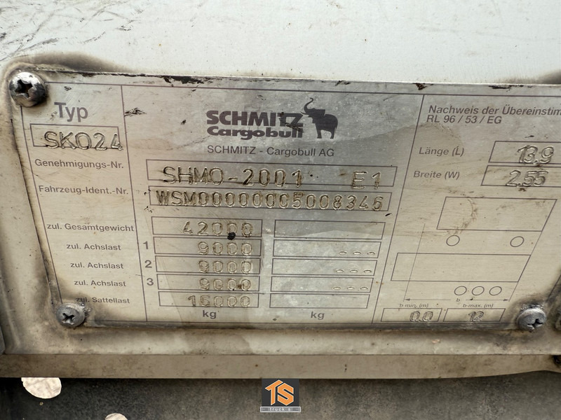 Schmitz Cargobull SKO 24 KOFFER/BOX - DISC BRAKES/SCHEIBEN BREMSEN/SCHIJFREMMEN - NL TRAILER - TOP! - Semirremolque caja cerrada: foto 4 Schmitz Cargobull SKO 24 KOFFER/BOX - DISC BRAKES/SCHEIBEN BREMSEN/SCHIJFREMMEN - NL TRAILER - TOP! - Semirremolque caja cerrada: foto 4