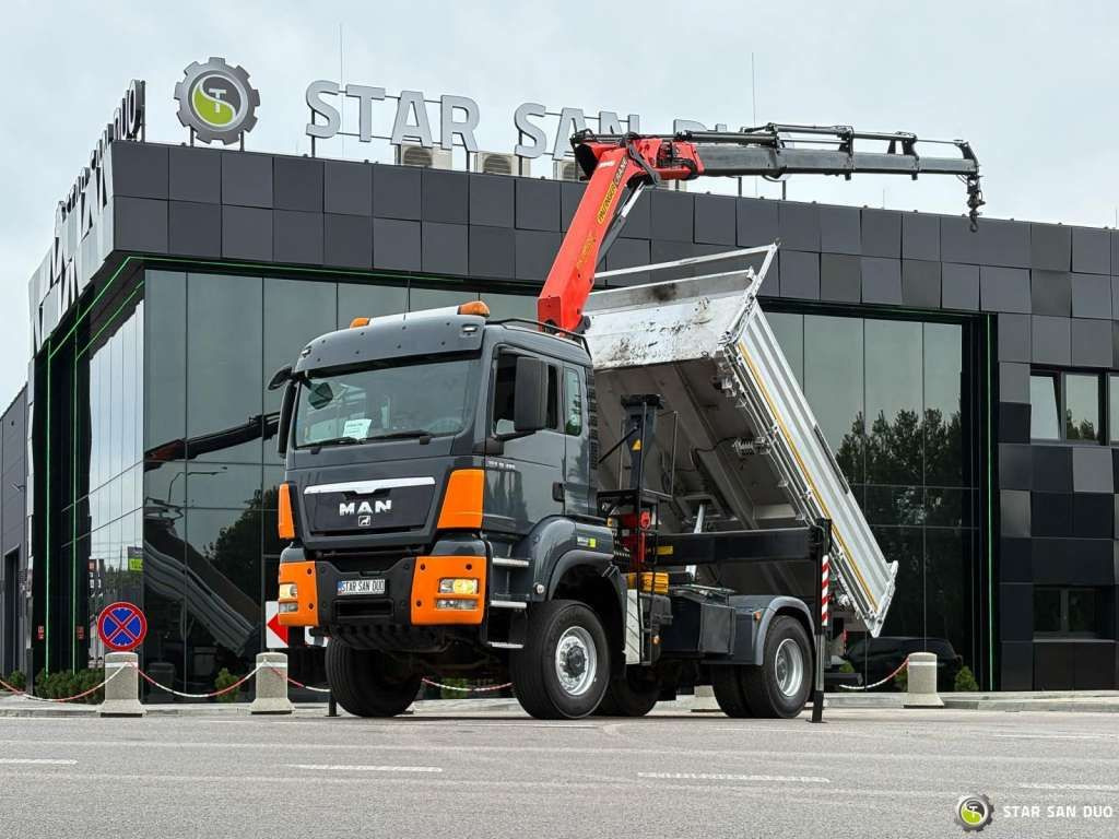 MAN TGS 18.480 PALFINGER PK 16502 HDS Crane,Kipper - Camión grúa: foto 1 MAN TGS 18.480 PALFINGER PK 16502 HDS Crane,Kipper - Camión grúa: foto 1