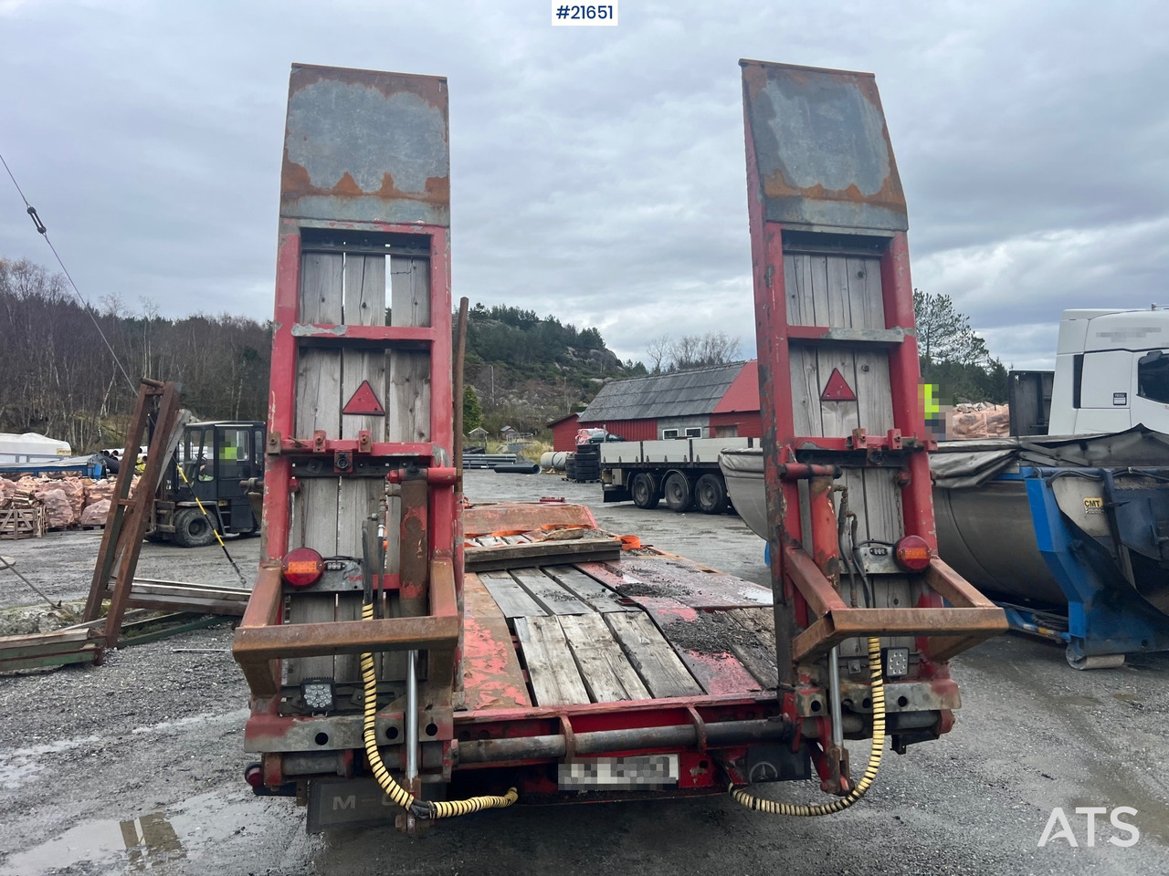 Damm 3 akslet maskinhenger m/ hydrauliske kjørebroer - Remolque portavehículos: foto 3 Damm 3 akslet maskinhenger m/ hydrauliske kjørebroer - Remolque portavehículos: foto 3