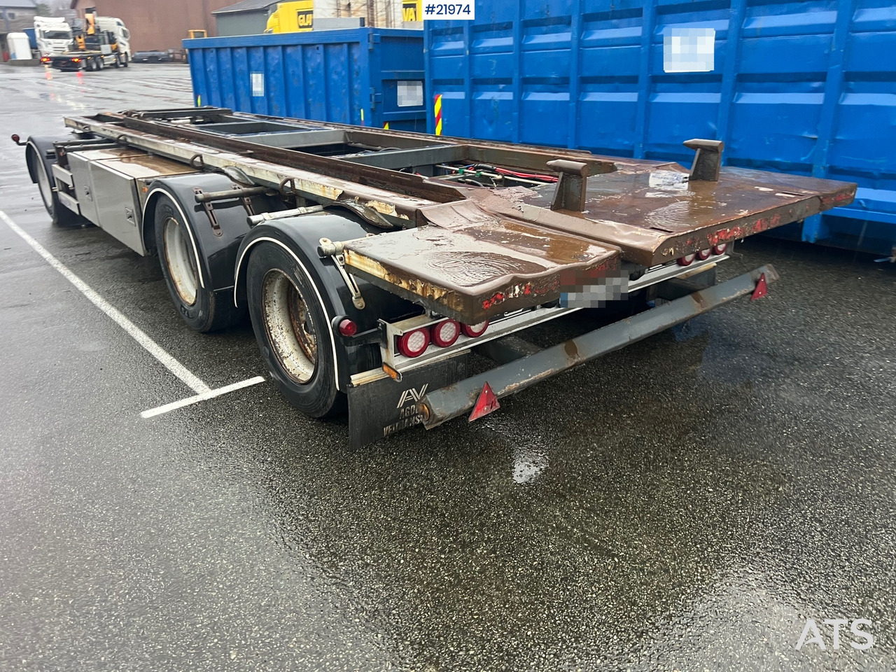 NOR SLEP sl-28kt 3 akslet krokslep m/ tipp - Remolque multilift/ Portacontenedores de cadenas: foto 4 NOR SLEP sl-28kt 3 akslet krokslep m/ tipp - Remolque multilift/ Portacontenedores de cadenas: foto 4