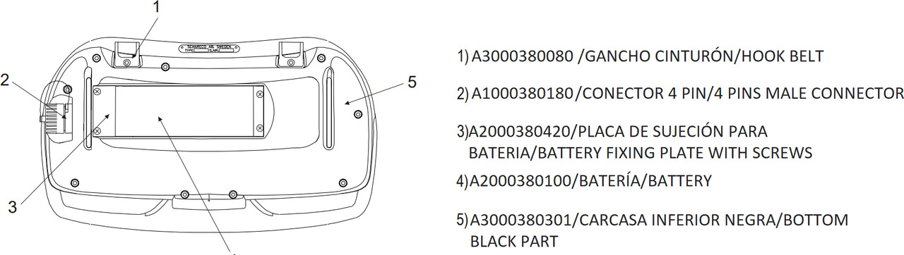 4 pins male connector with closing cap Scanreco G1 - Sistema eléctrico para Grúa para camión: foto 3 4 pins male connector with closing cap Scanreco G1 - Sistema eléctrico para Grúa para camión: foto 3