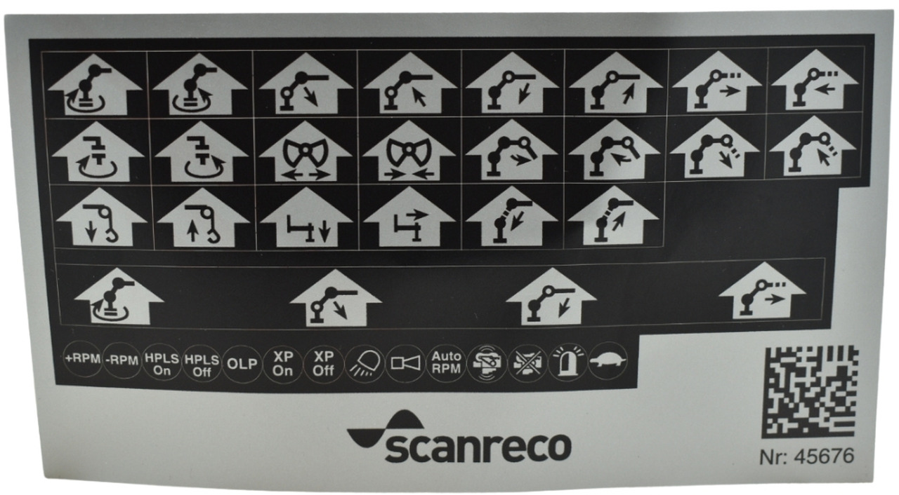 PEGATINA MANDOS SCANRECO PSCAN-RM6 - Sistema eléctrico para Grúa para camión: foto 2 PEGATINA MANDOS SCANRECO PSCAN-RM6 - Sistema eléctrico para Grúa para camión: foto 2