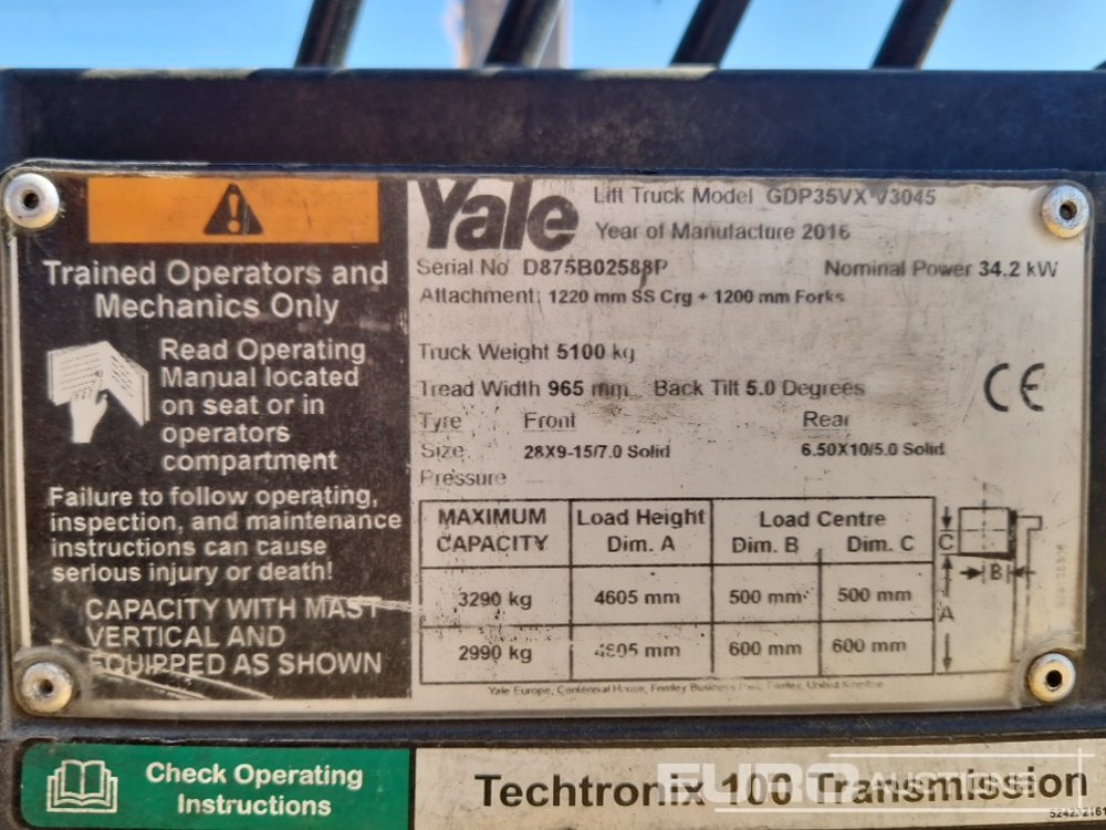Carretilla elevadora 2016 Yale GDP35VX: foto 23