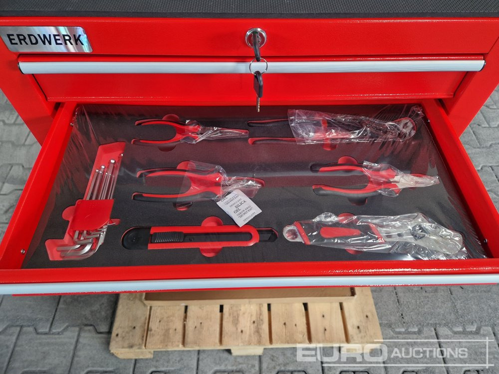 Equipo de construcción Unused ERDWERK ER7 Tool Cabinet, 7 Drawers, including Tools: foto 6