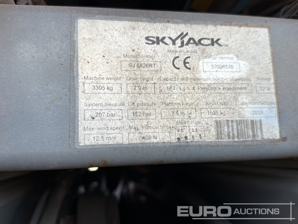Plataforma elevadora 2016 SkyJack SJ6826RT: foto 20