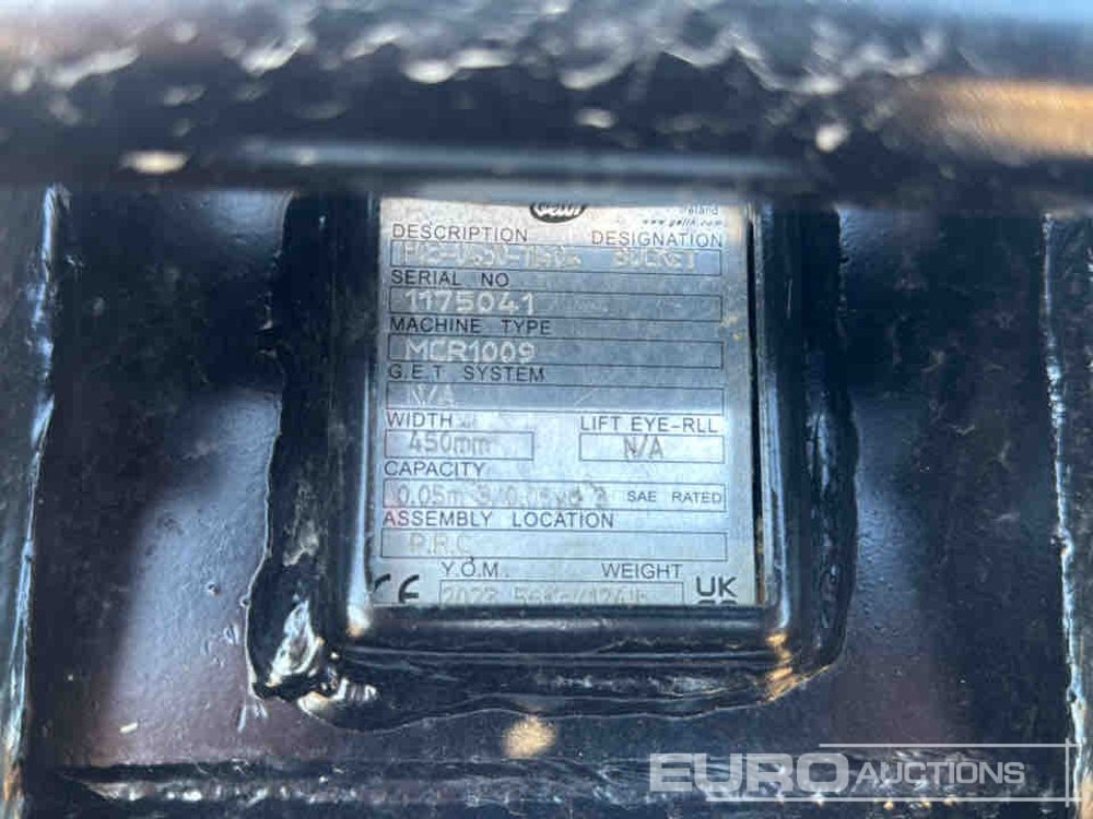 Geith Digging Bucket H03-0450-11404 to suit MCR1009 (S/Ns 1175041, 1175042) (2 of) - Cazo: foto 5 Geith Digging Bucket H03-0450-11404 to suit MCR1009 (S/Ns 1175041, 1175042) (2 of) - Cazo: foto 5