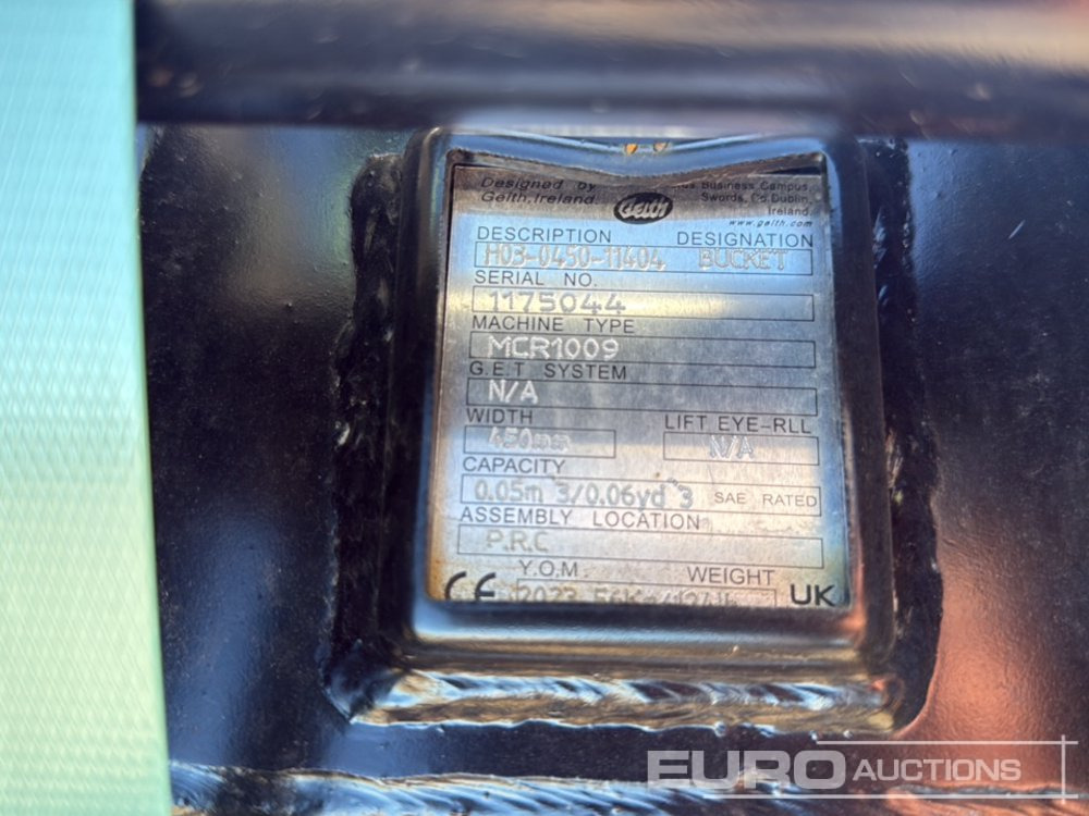 Geith Digging Bucket H03-0450-11404 to suit MCR1009 (S/Ns 1175044, 1175046) (2 of) - Cazo: foto 5 Geith Digging Bucket H03-0450-11404 to suit MCR1009 (S/Ns 1175044, 1175046) (2 of) - Cazo: foto 5