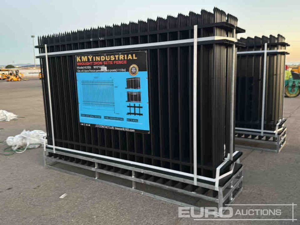Unused 2025 KMY Industrial Iron Site Fence, Qty (20 of) Fence Panels, (20 of) Posts (W10XH6') Powder Coated Surface - Herramienta/ Equipo: foto 3 Unused 2025 KMY Industrial Iron Site Fence, Qty (20 of) Fence Panels, (20 of) Posts (W10XH6') Powder Coated Surface - Herramienta/ Equipo: foto 3