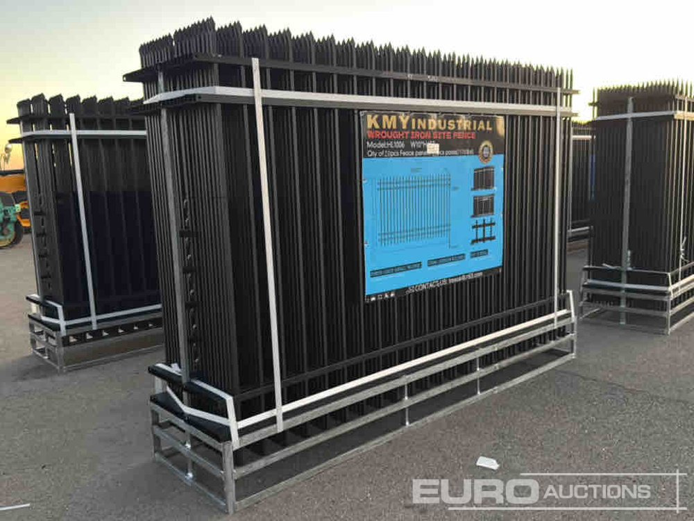 Unused 2025 KMY Industrial Iron Site Fence, Qty (20 of) Fence Panels, (20 of) Posts (W10XH6') Powder Coated Surface - Herramienta/ Equipo: foto 1 Unused 2025 KMY Industrial Iron Site Fence, Qty (20 of) Fence Panels, (20 of) Posts (W10XH6') Powder Coated Surface - Herramienta/ Equipo: foto 1