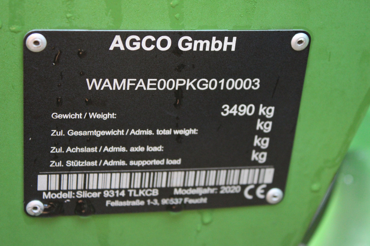 Fendt Slicer 9314 TLKCB - Segadora: foto 2 Fendt Slicer 9314 TLKCB - Segadora: foto 2