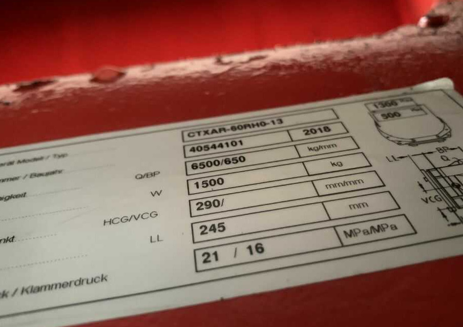 Auramo CTXAR-60RH0-13 - Pinza para Carretilla elevadora: foto 2 Auramo CTXAR-60RH0-13 - Pinza para Carretilla elevadora: foto 2