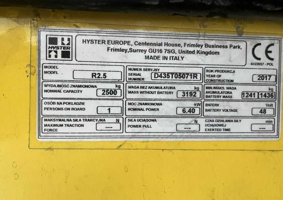 Hyster R2.5 - Retráctil: foto 4 Hyster R2.5 - Retráctil: foto 4