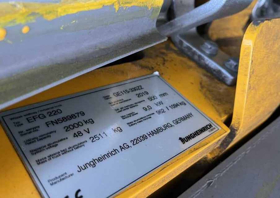 Jungheinrich EFG220 - Carretilla elevadora eléctrica: foto 4 Jungheinrich EFG220 - Carretilla elevadora eléctrica: foto 4