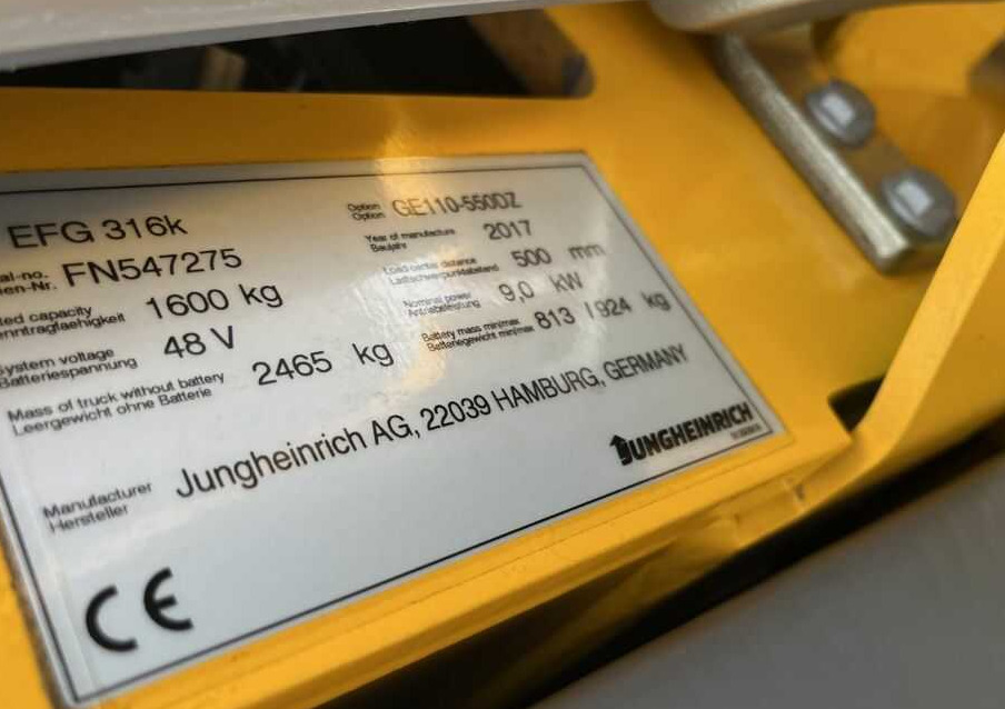Jungheinrich EFG316k - Carretilla elevadora eléctrica: foto 4 Jungheinrich EFG316k - Carretilla elevadora eléctrica: foto 4