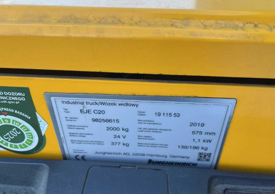 Jungheinrich EJEC20 - Transpaleta: foto 4 Jungheinrich EJEC20 - Transpaleta: foto 4