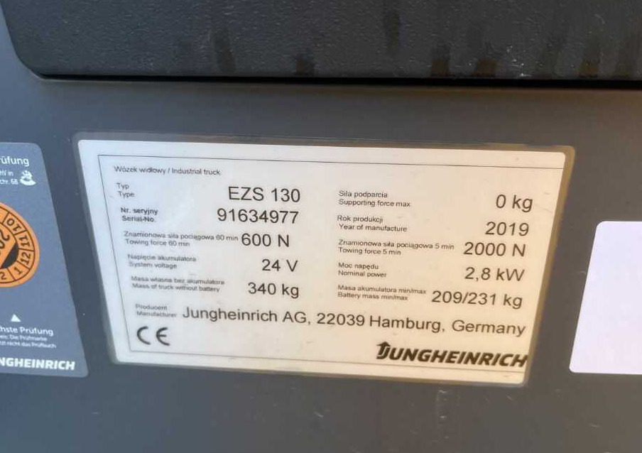Jungheinrich EZS130 - Remolcadora: foto 4 Jungheinrich EZS130 - Remolcadora: foto 4
