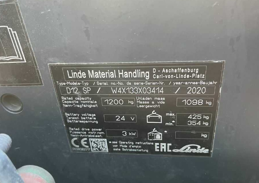 Linde D12SP - Apilador: foto 4 Linde D12SP - Apilador: foto 4