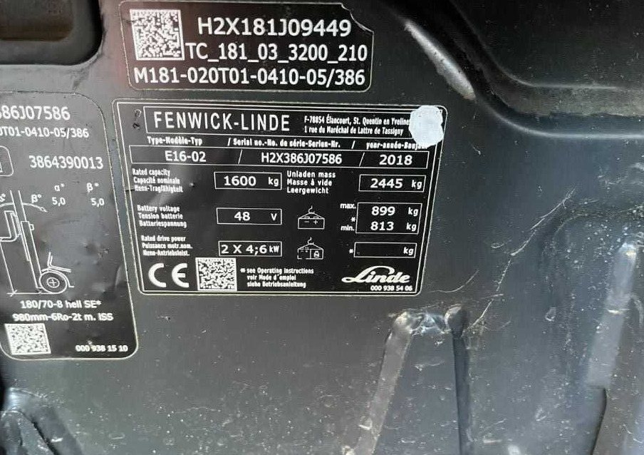 Linde E16-02 - Carretilla elevadora eléctrica: foto 4 Linde E16-02 - Carretilla elevadora eléctrica: foto 4