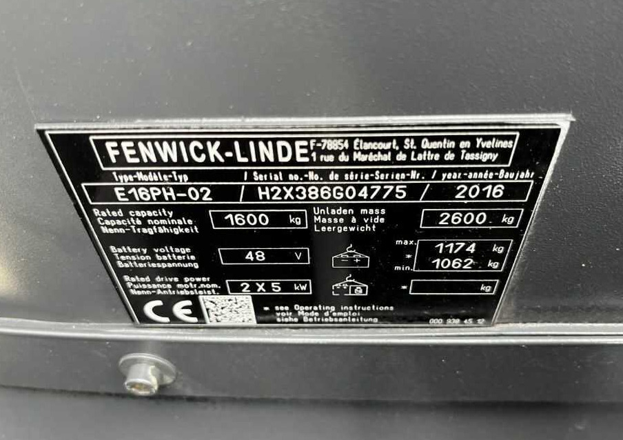 Linde E16PH-02 - Carretilla elevadora eléctrica: foto 5 Linde E16PH-02 - Carretilla elevadora eléctrica: foto 5