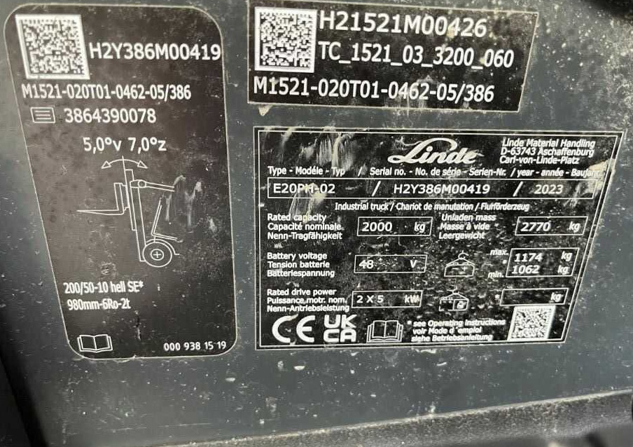 Linde E20PH-02 - Carretilla elevadora eléctrica: foto 4 Linde E20PH-02 - Carretilla elevadora eléctrica: foto 4