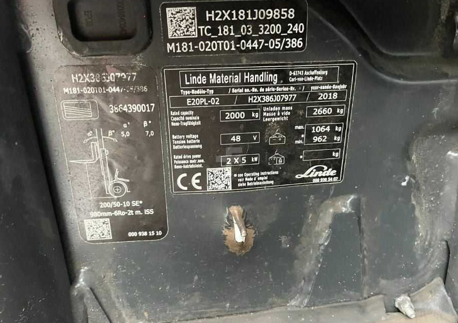 Linde E20PL-02 - Carretilla elevadora eléctrica: foto 4 Linde E20PL-02 - Carretilla elevadora eléctrica: foto 4