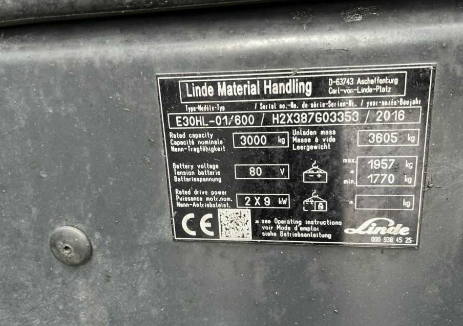 Linde E30H-01/600 - Carretilla elevadora eléctrica: foto 4 Linde E30H-01/600 - Carretilla elevadora eléctrica: foto 4