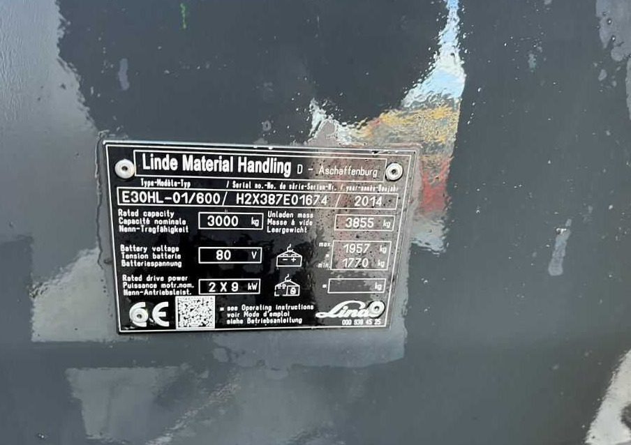 Linde E30HL-01/600 - Carretilla elevadora eléctrica: foto 4 Linde E30HL-01/600 - Carretilla elevadora eléctrica: foto 4